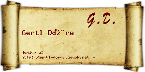 Gertl Dóra névjegykártya